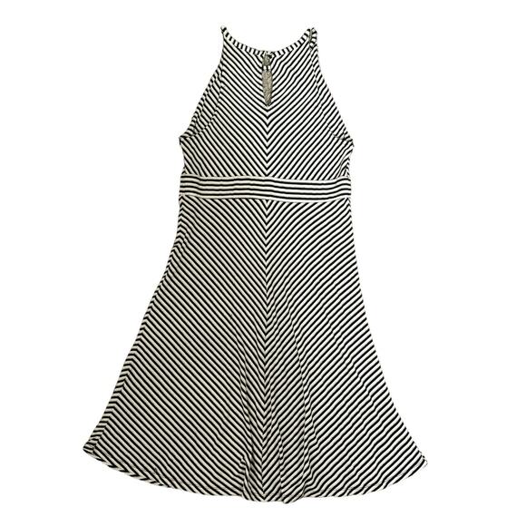 INC Navy/White/Silver Sleeveless Knee-Length Dress Womens Size PM - Picture 6 of 6